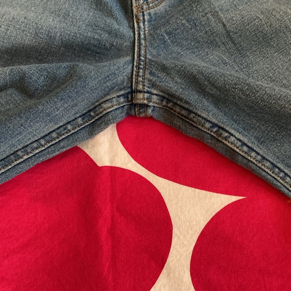 Abercrombie & Fitch The Mom High Rise Jean Sz 29 Straight Leg Frayed Hem Grunge - Picture 13 of 16